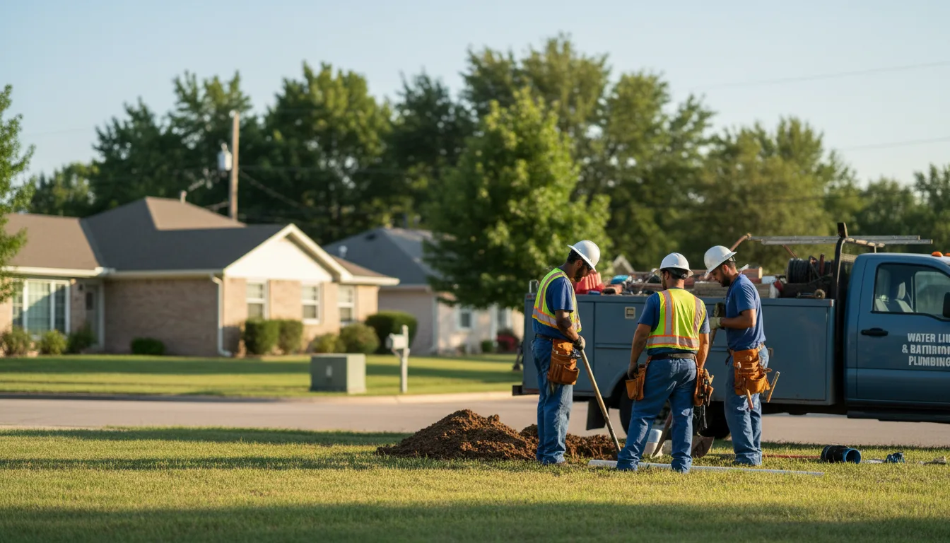 Residential water line and bathroom plumbing service in Garfield, WA